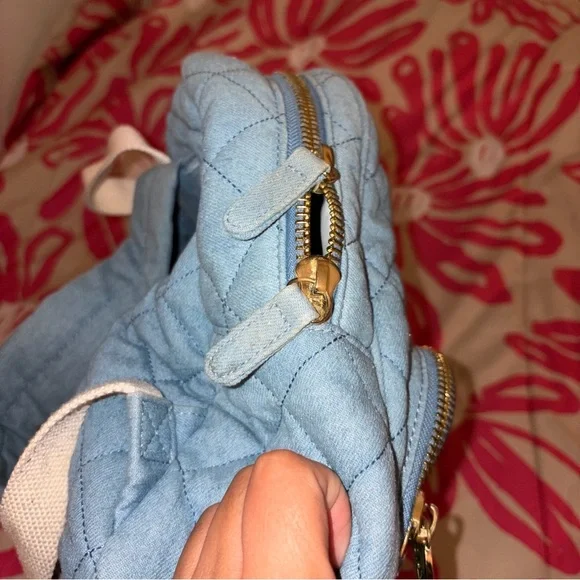 Stoney Clover Lane Denim Disney Mickey Mouse Patch Backpack - Picture 4 of 8